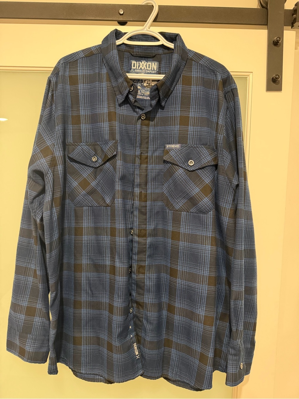 DIXXON Blue and Black Plaid Button-Down Shirt